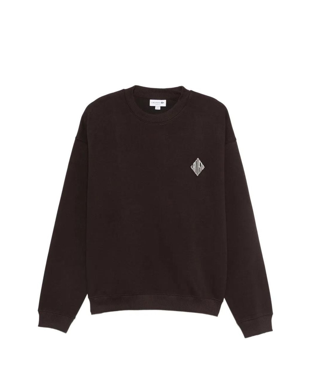 Lacoste Black Double Face Piqué Badge Sweatshirt for men