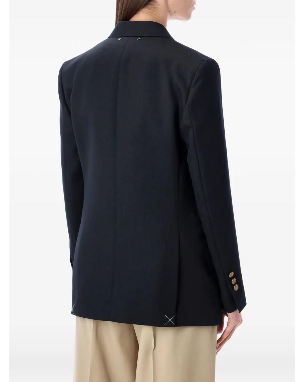 Golden Goose Deluxe Brand Black Double-Breasted Dark Blazer