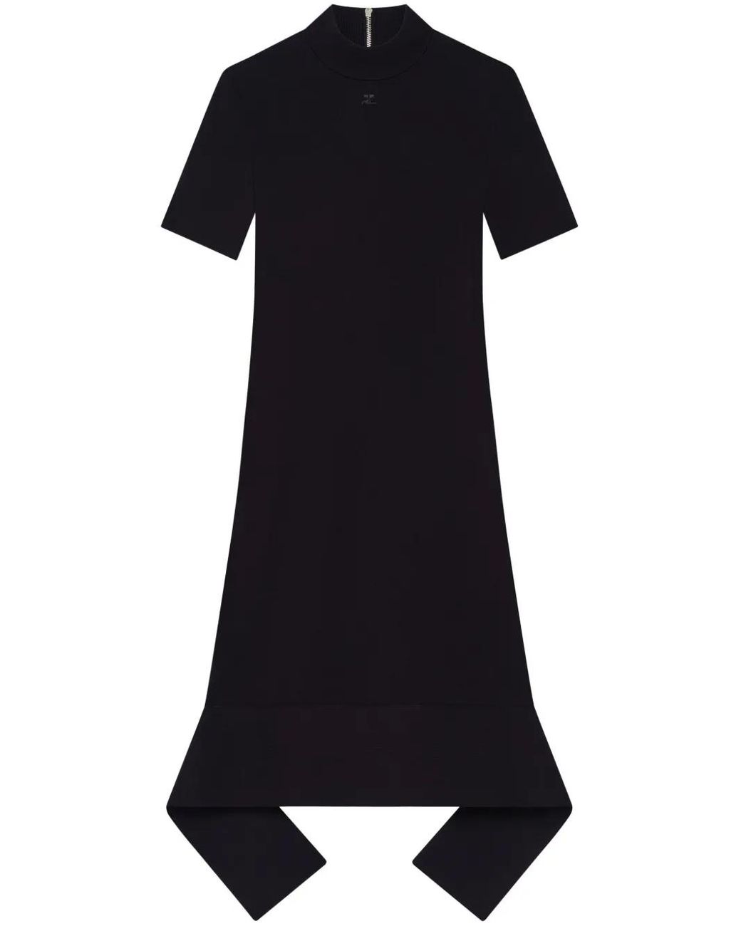 Courreges Black Scuba Mini Dress