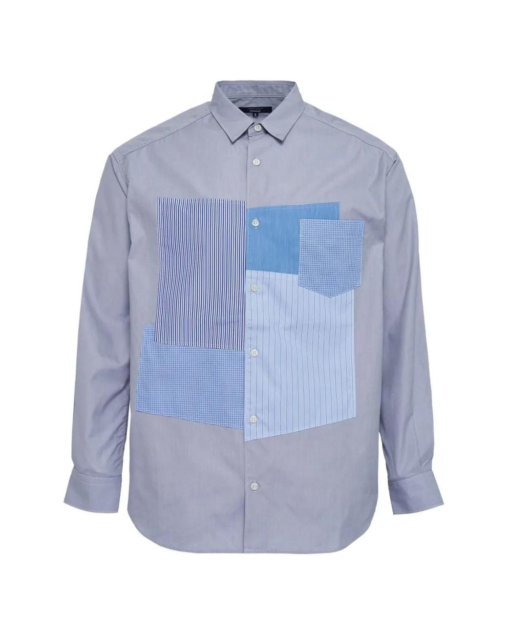 Comme des Garçons Hemd Im Patchwork-Design in Blue für Herren
