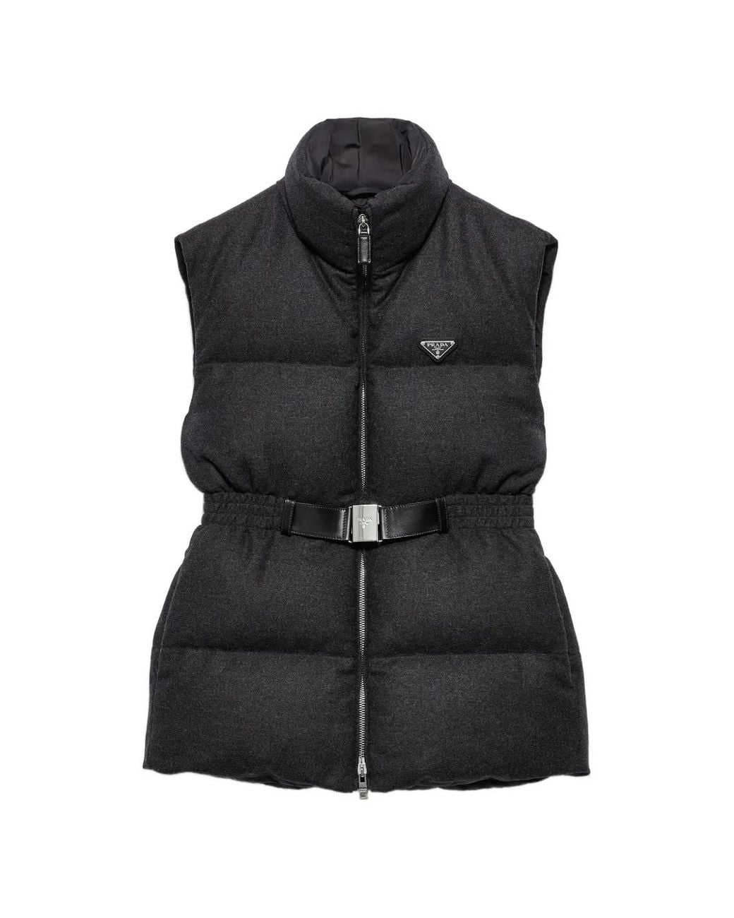 Prada Black Re-Wool Down Vest