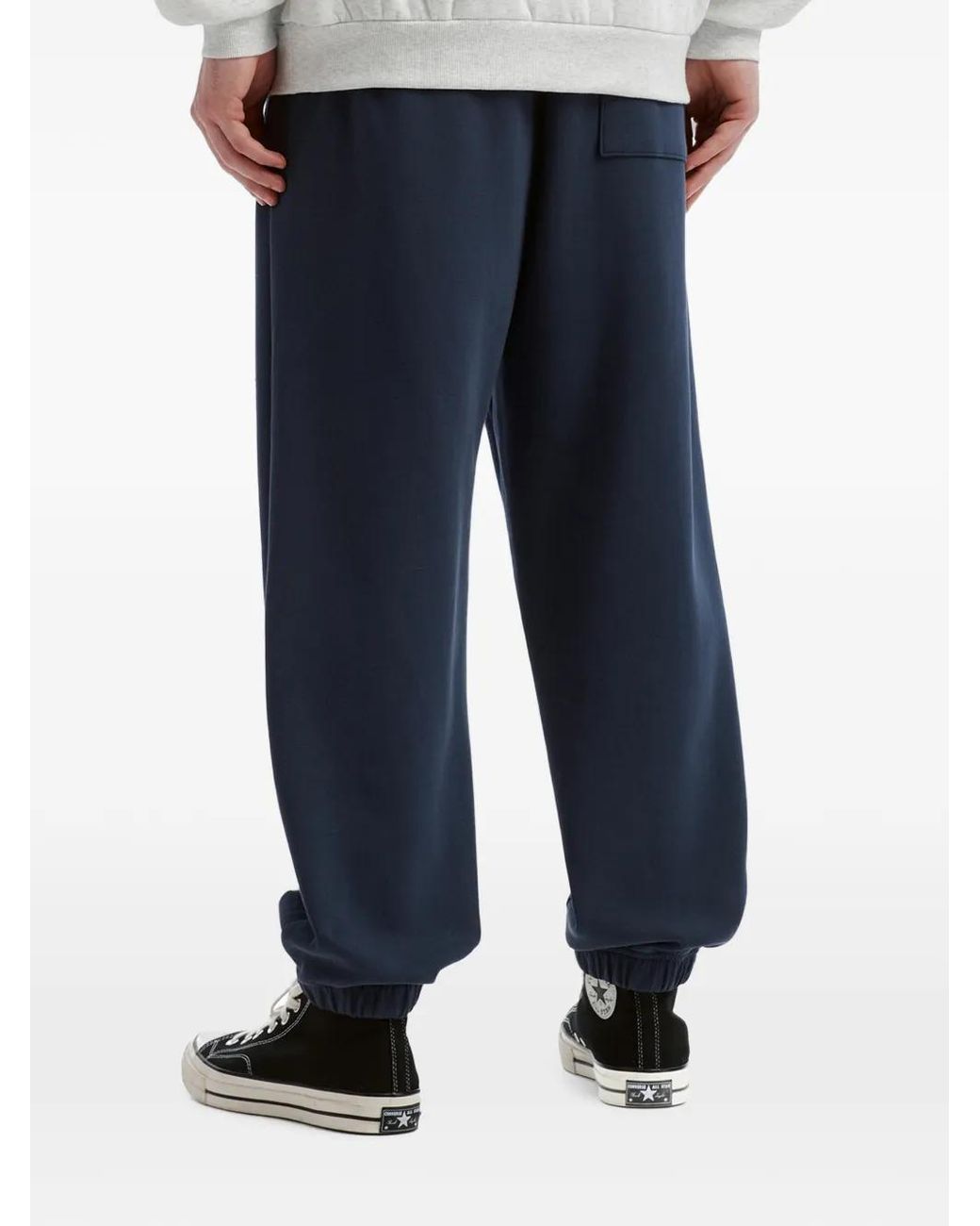 Chocoolate Blue Graphic-Patch Track Pants for men