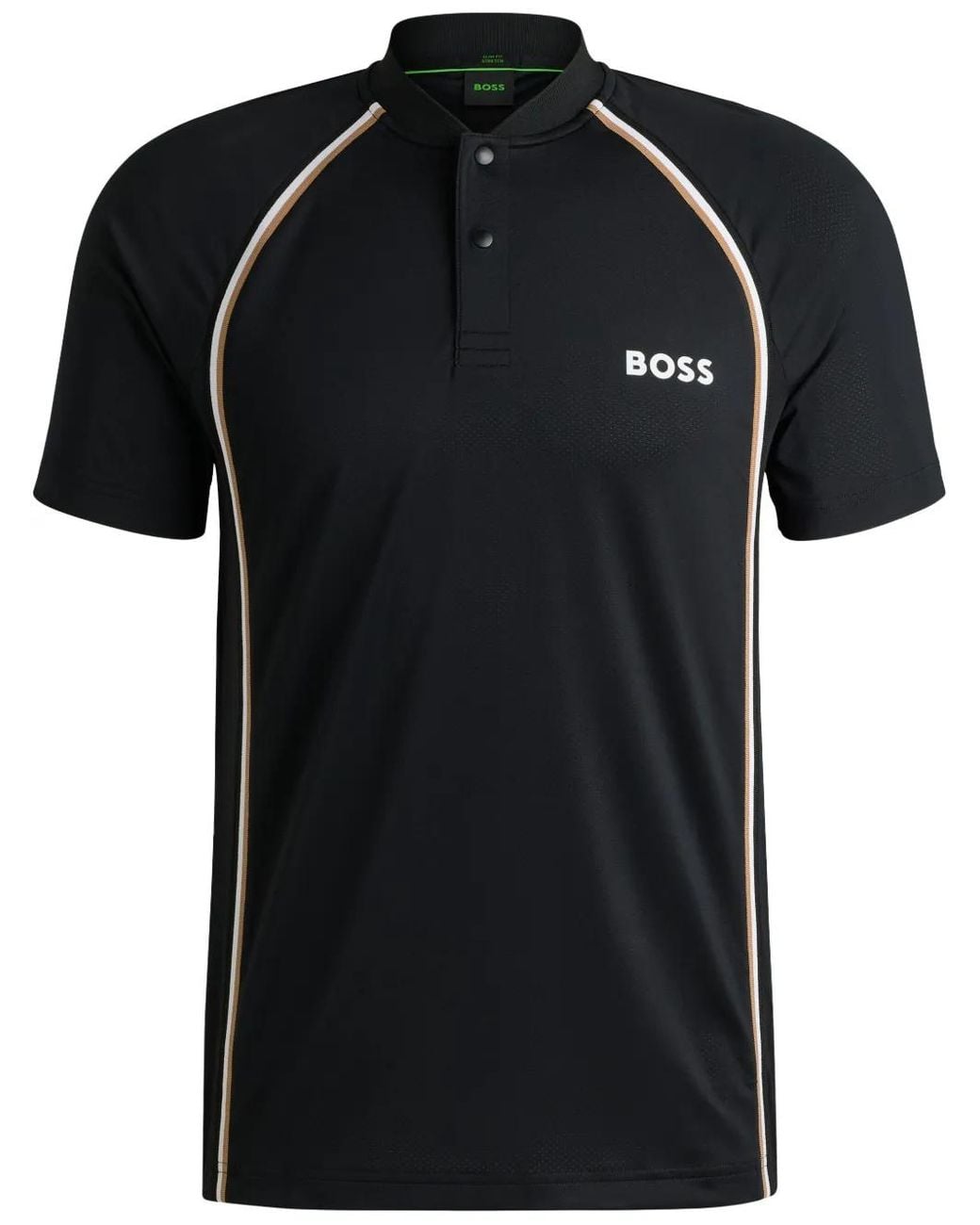 Boss Black Logo-Print Polo Shirt for men