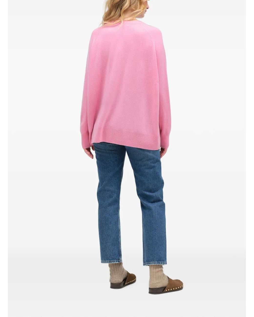 Chinti & Parker Pink Cashmere Slouchy Sweater