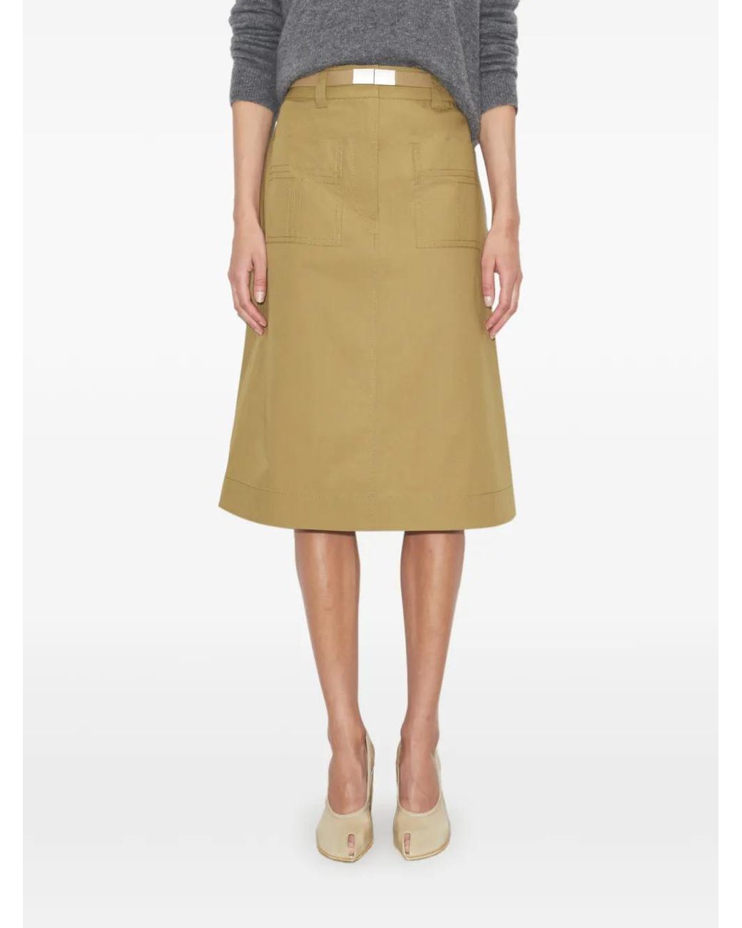 Tory Burch Natural Cotton Camp Skirt