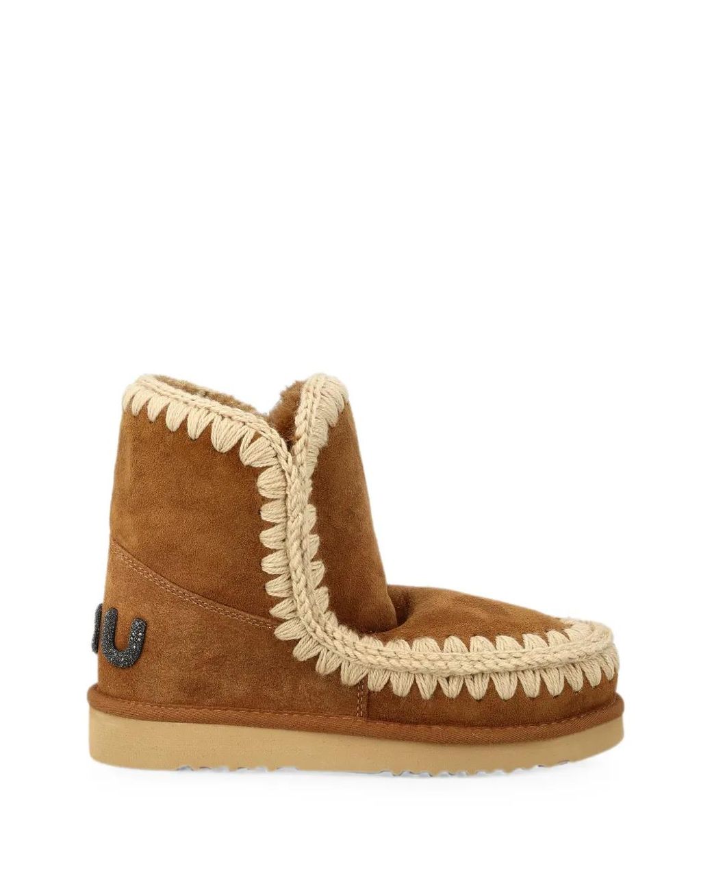 Mou Brown Eskimo 18 Glitter-Logo Boots