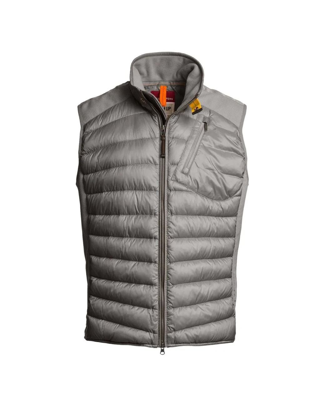Parajumpers Gray Zavier Hybrid Padded Gilet for men