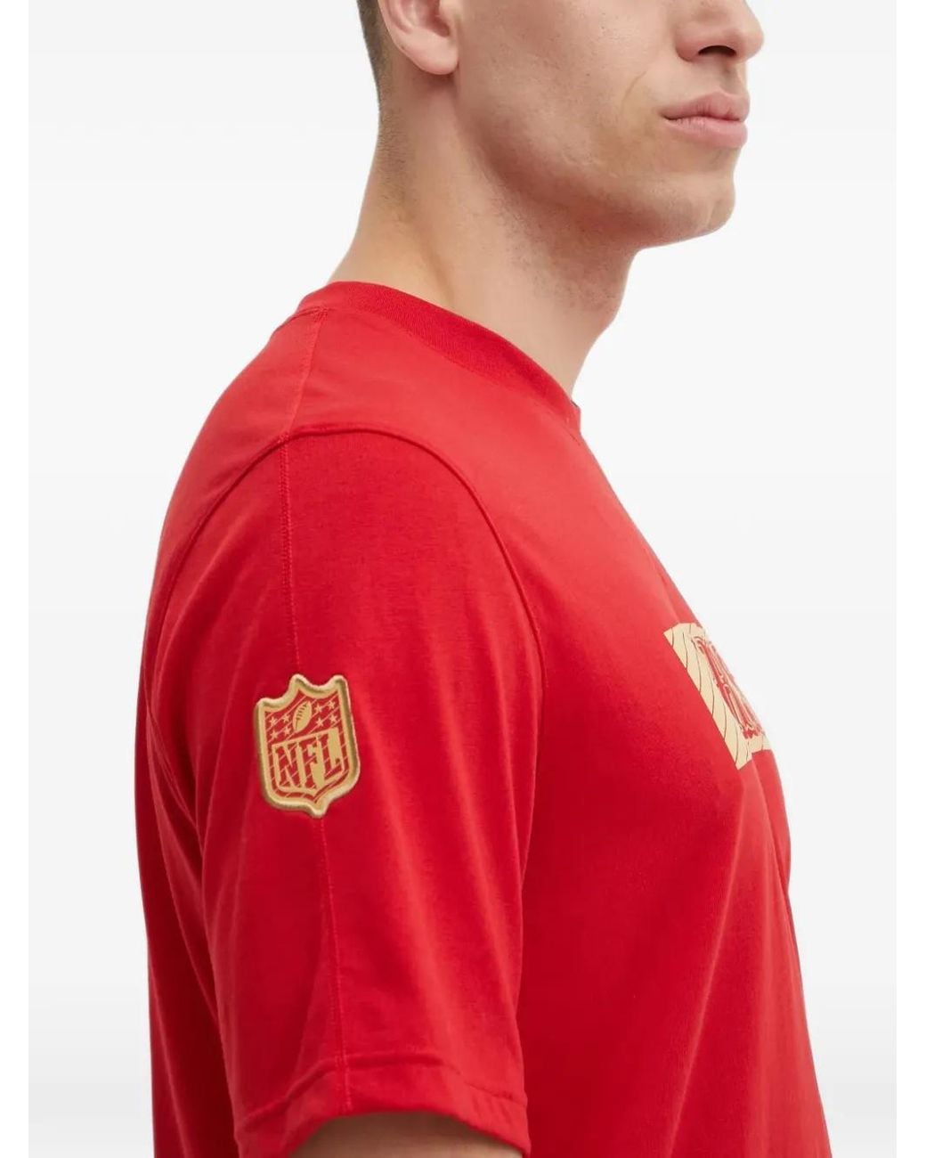Nike Red San Francisco 49Ers Sideline Player Logo-Patch T-Shirt for men