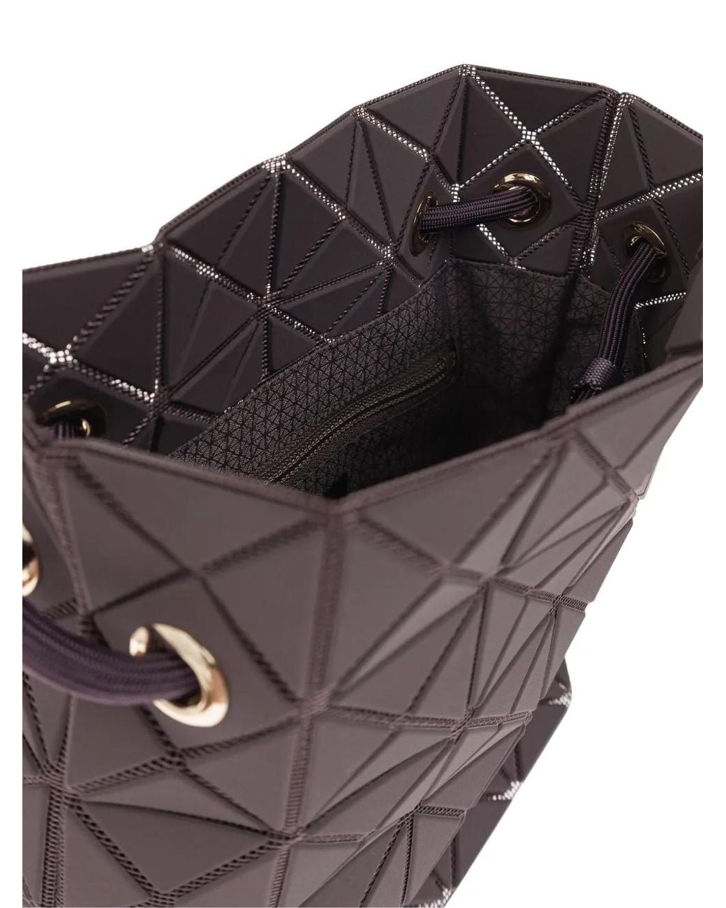 Issey Miyake Purple Small Wring Clay Geometric-Pattern Shoulder Bag