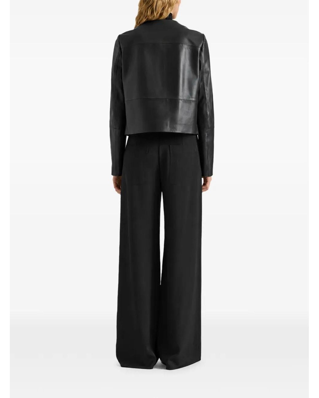 Proenza Schouler Black Veste Courtney À Boutonnière Croisée En Cuir