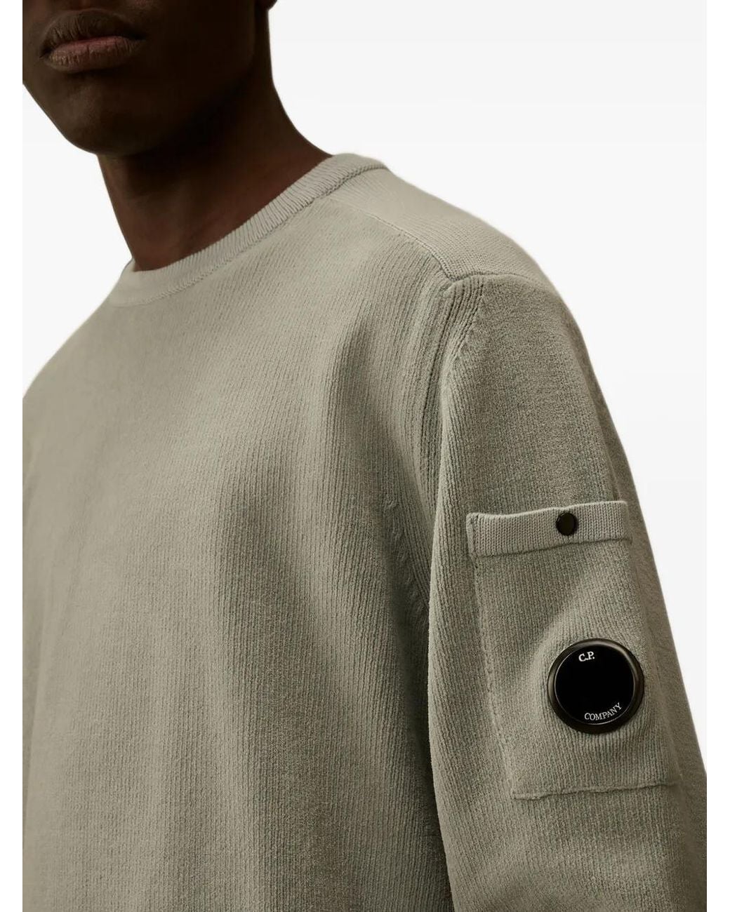 C P Company Green Pull À Poche Poitrine for men