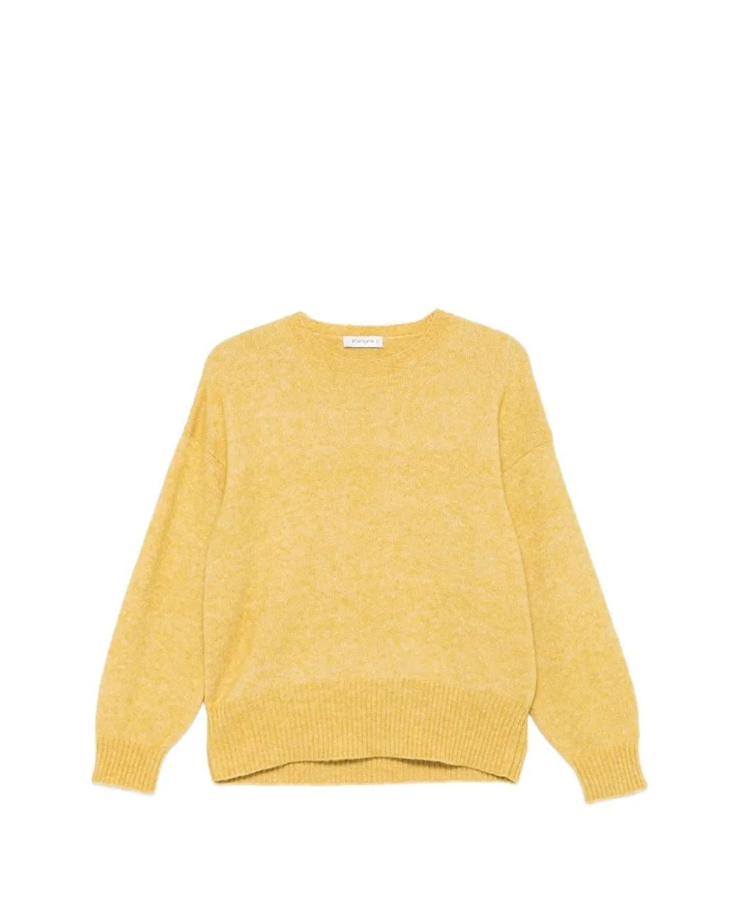 Kangra Yellow Crew-Neck Knitted Sweater