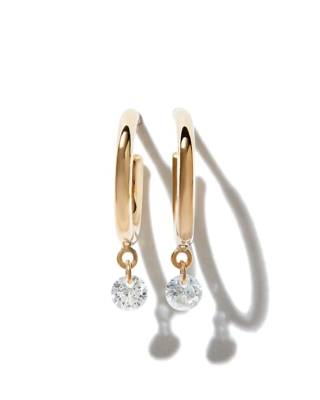 PERSÉE Metallic Open Ring Paved Earrings