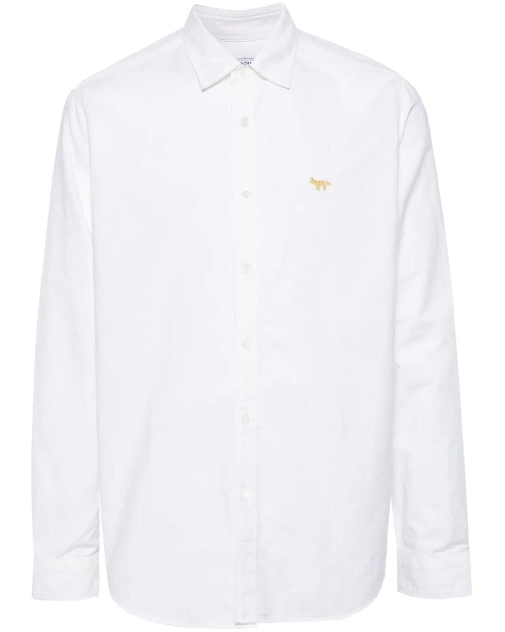 Junya Watanabe White X Maison Kitsuné Logo-Embroidered Shirt for men