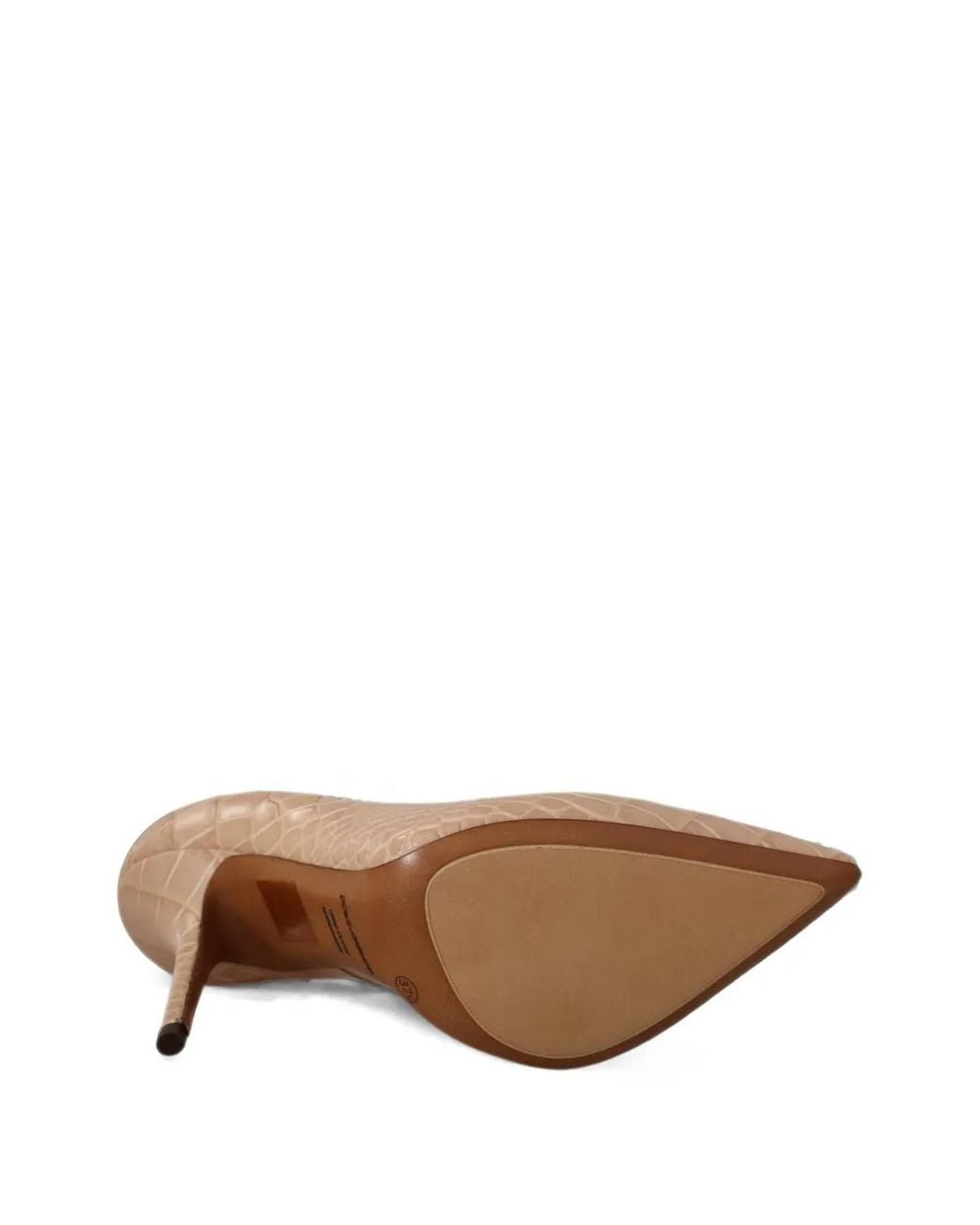 Dolce & Gabbana White Bellucci Crocodile-Embossed Leather Pumps