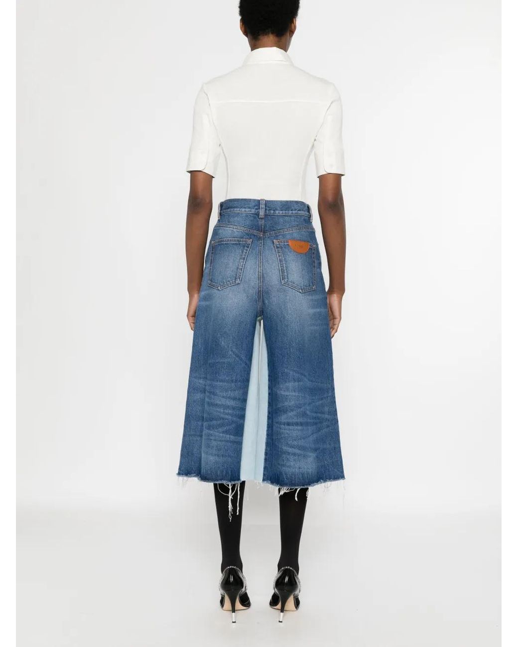 Chloé Blue Denim Bermuda Shorts