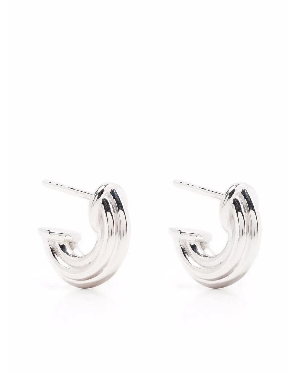 Missoma White Ridge Hoop Huggies