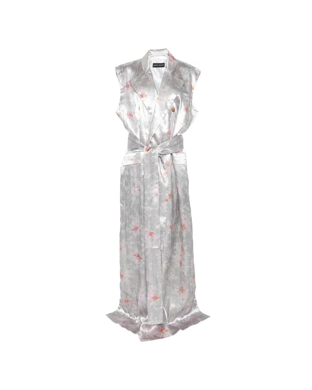 BARBARA BOLOGNA White Floral Pattern Coat