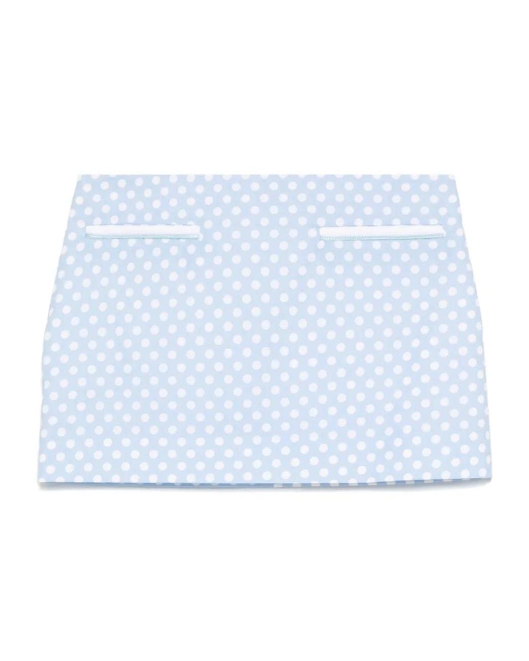 ROWEN ROSE Blue Polka Dot Mini Skirt