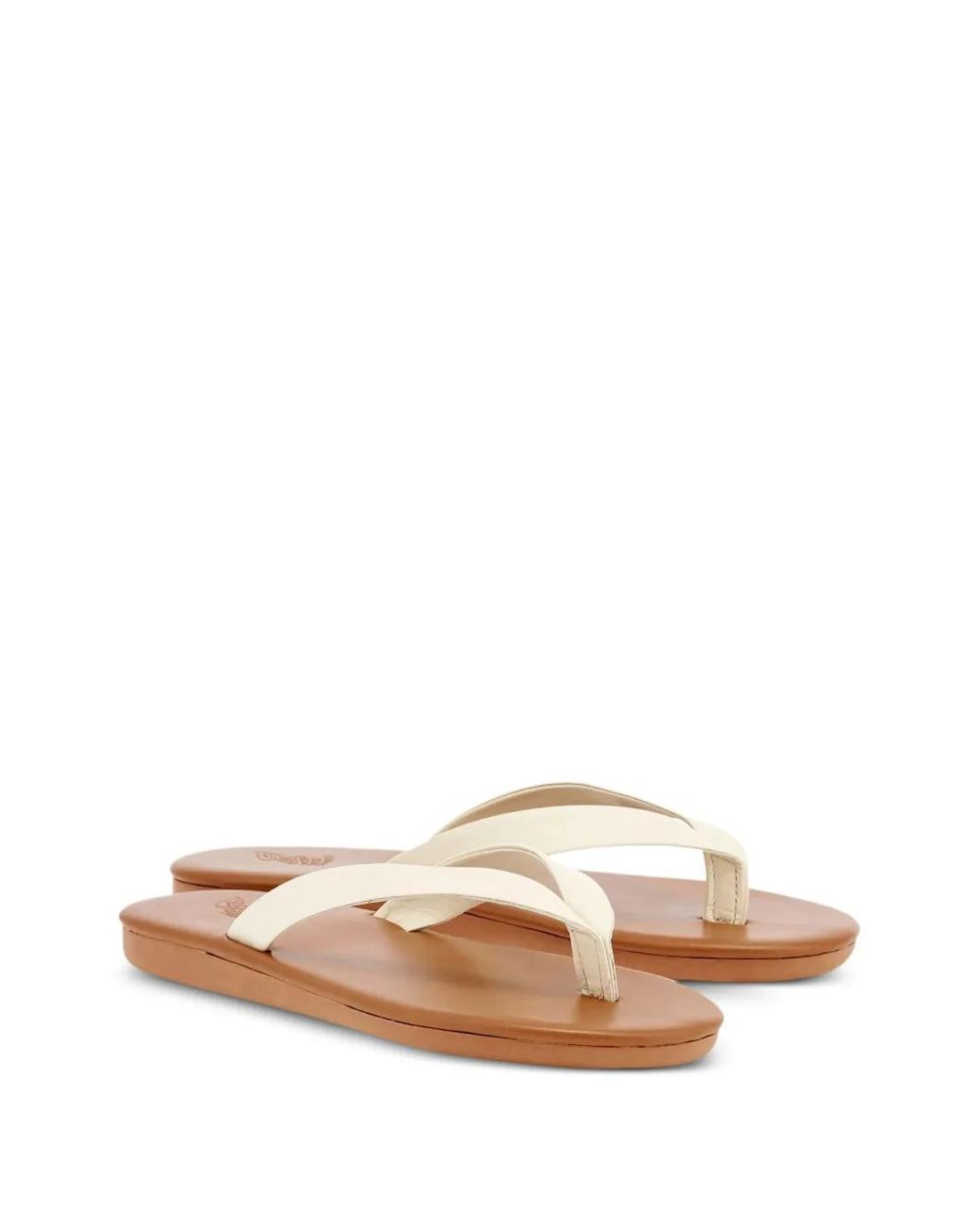 Ancient Greek Sandals White Saionara Leather Sandals