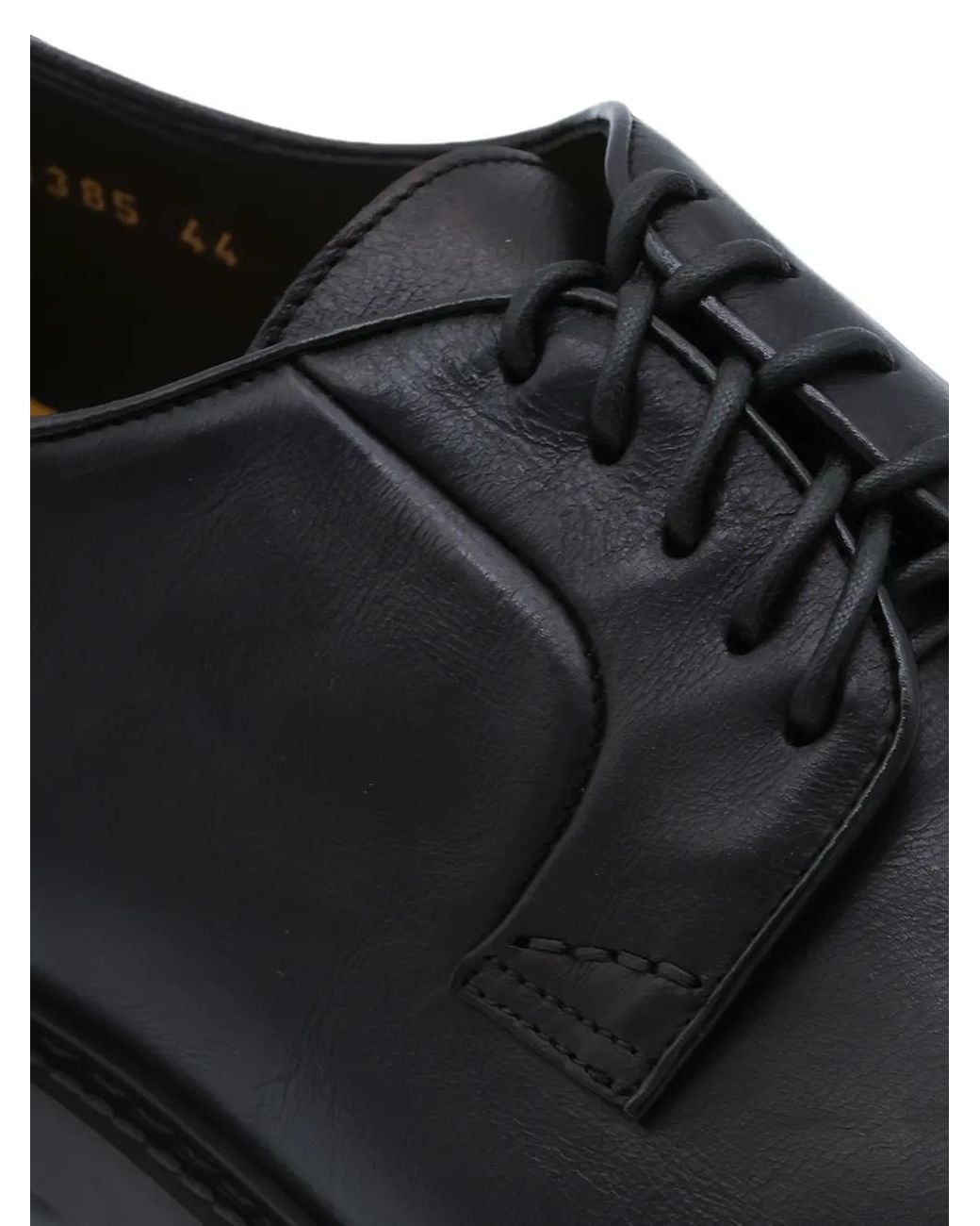 Doucal's Black Leather Lace-Up Derby Shoes for men