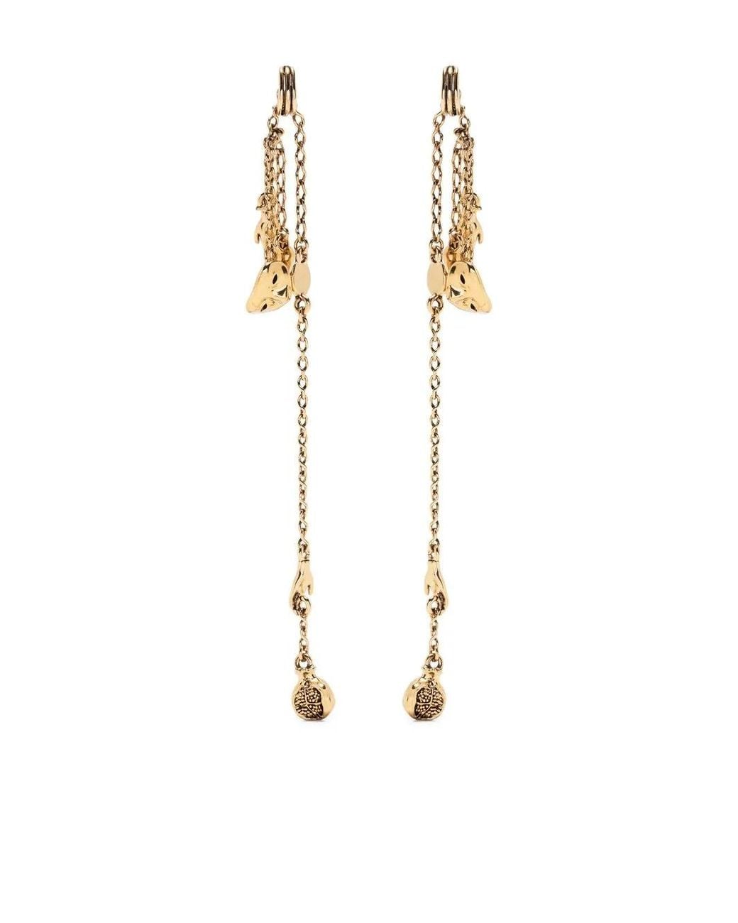 Lemaire White Pendants Drop Earrings