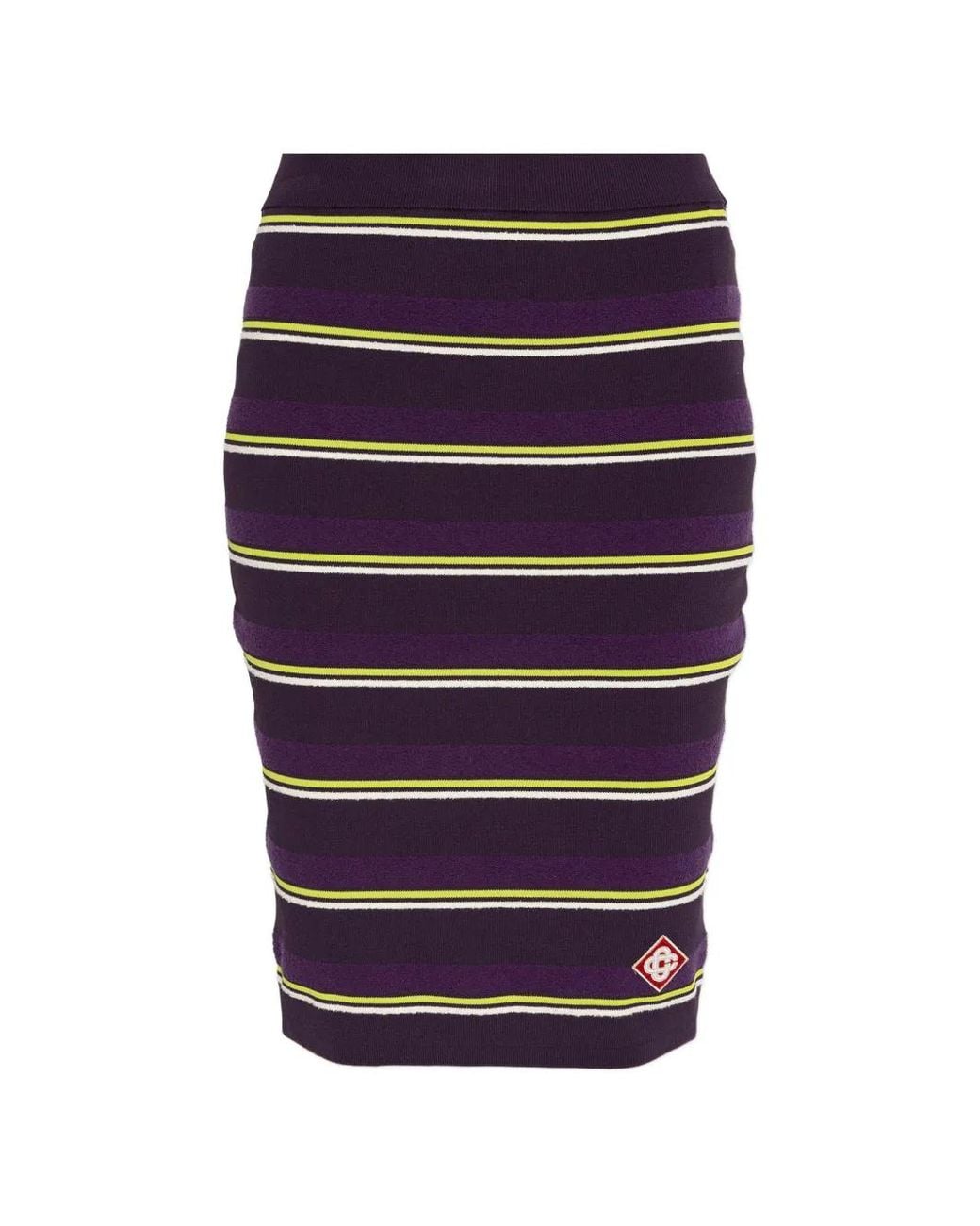 Casablanca Blue Pencil Skirt With Pinstripe Pattern
