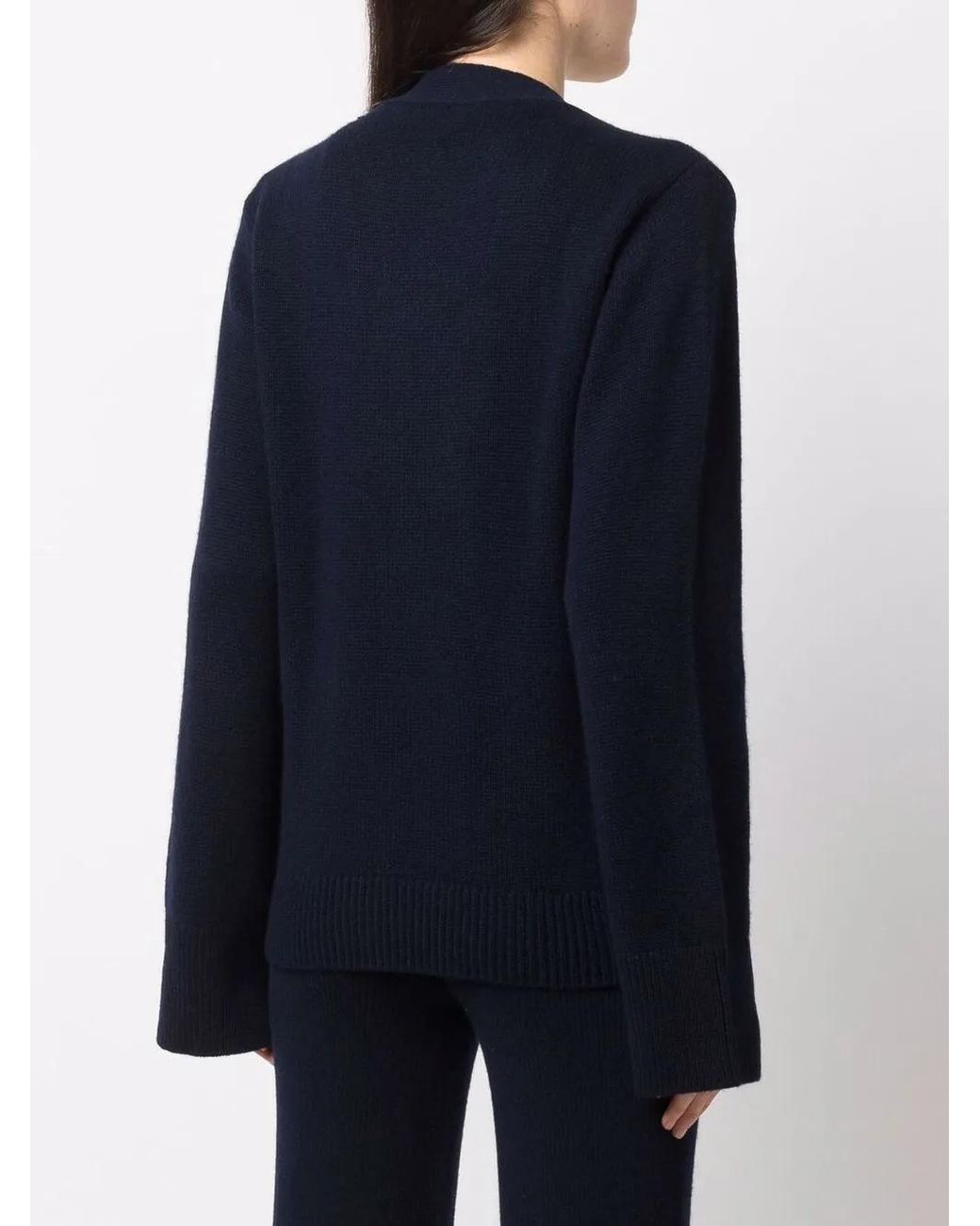 Lisa Yang Blue Danni V-Neck Knitted Cardigan