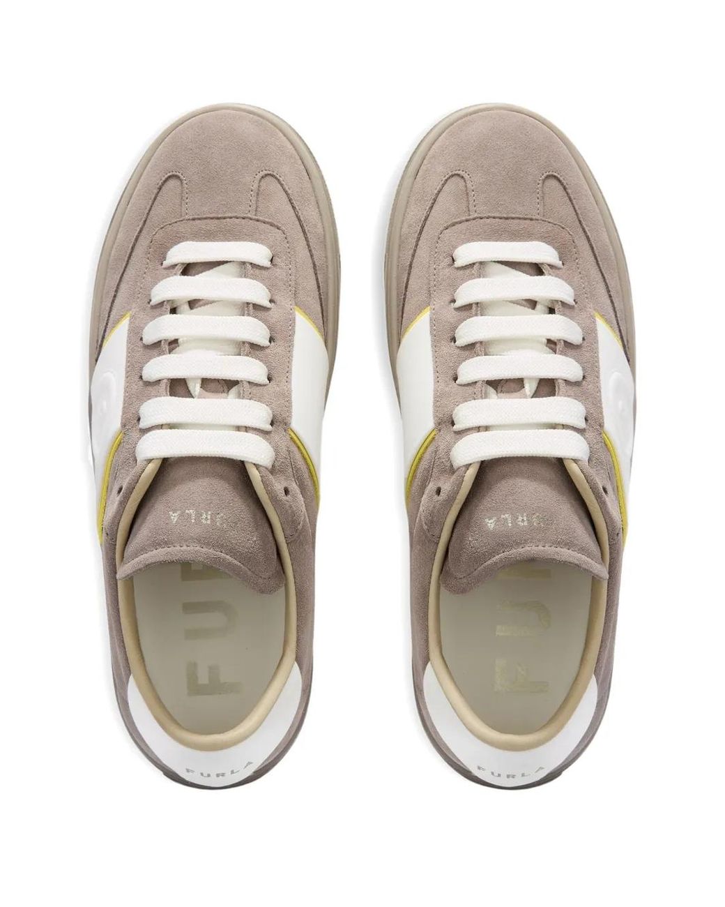 Furla Brown Enjoy Logo-Detail Lace-Up Sneakers