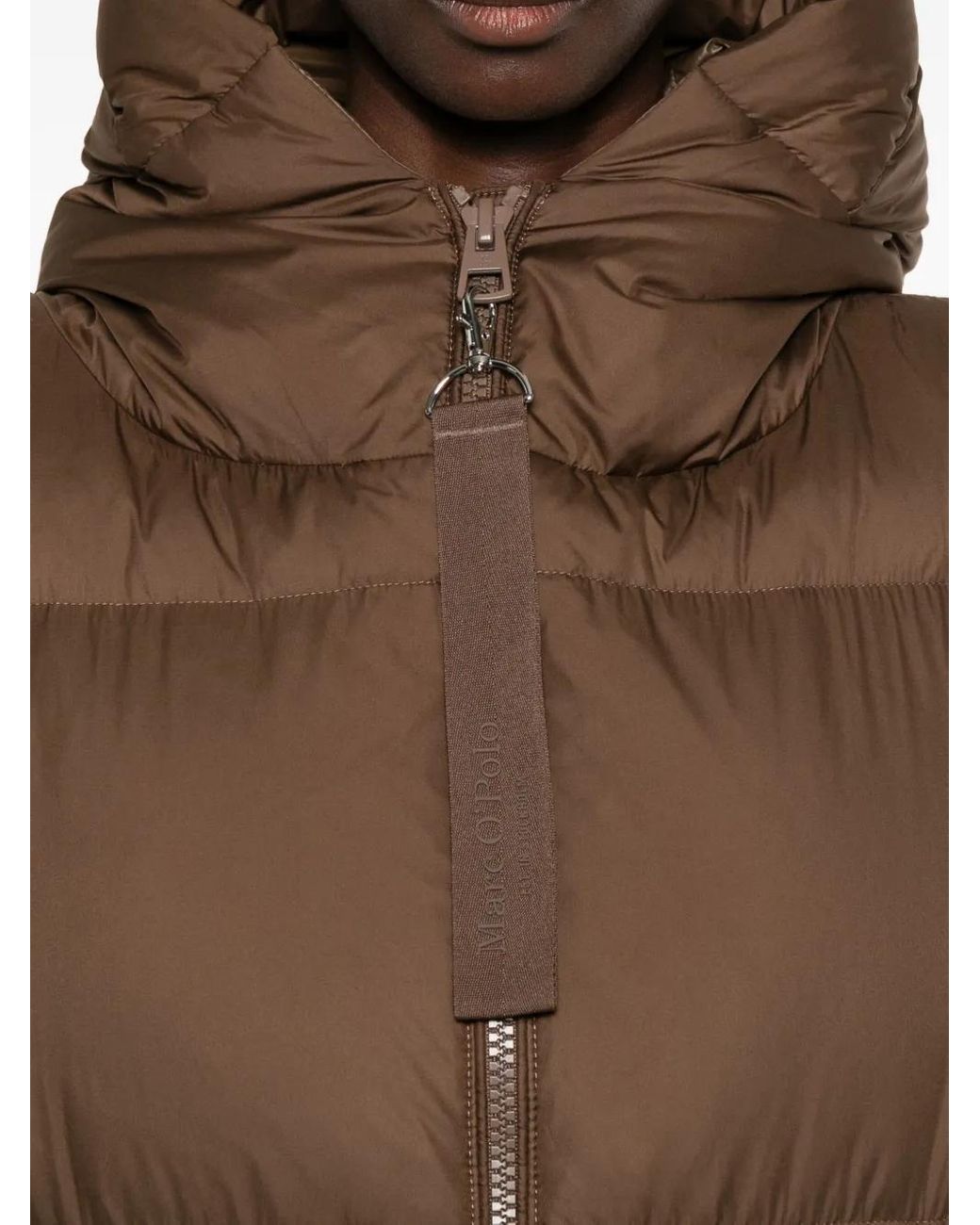 Marc O' Polo Brown Hooded Quilted Vest