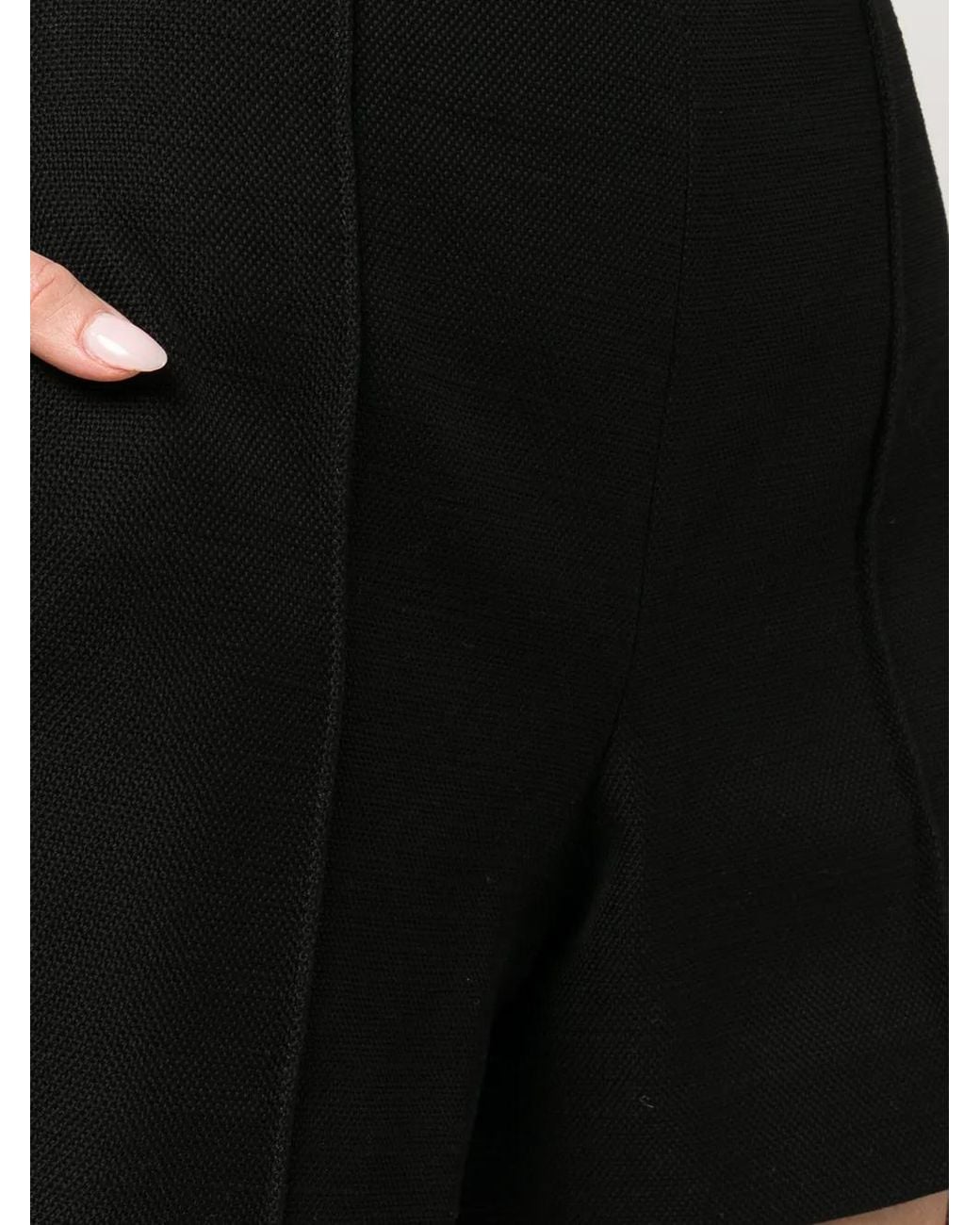 Vince Black Sculptural Panama Shorts
