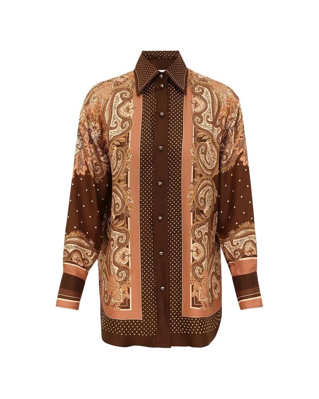 Zimmermann Brown Luna Relaxed Shirt