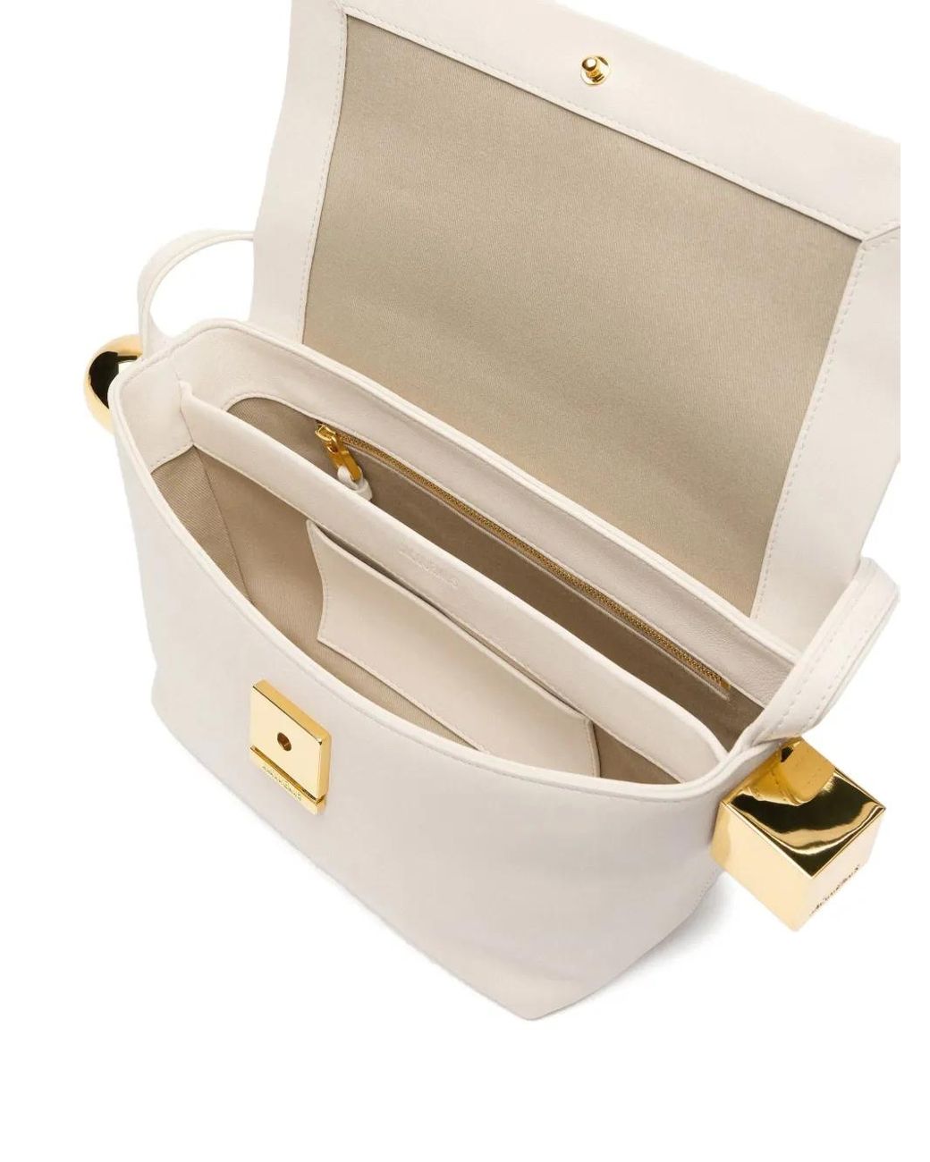 Jacquemus Natural Leather Shoulder Bag With Buckle