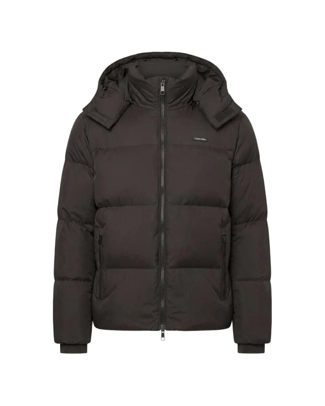 Calvin Klein Black Hooded Padded Jacket for men