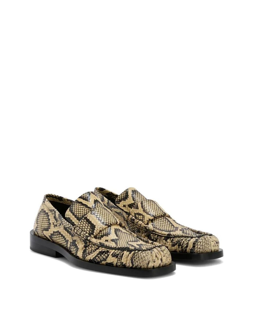 Jil Sander Natural Python-Print Loafers for men