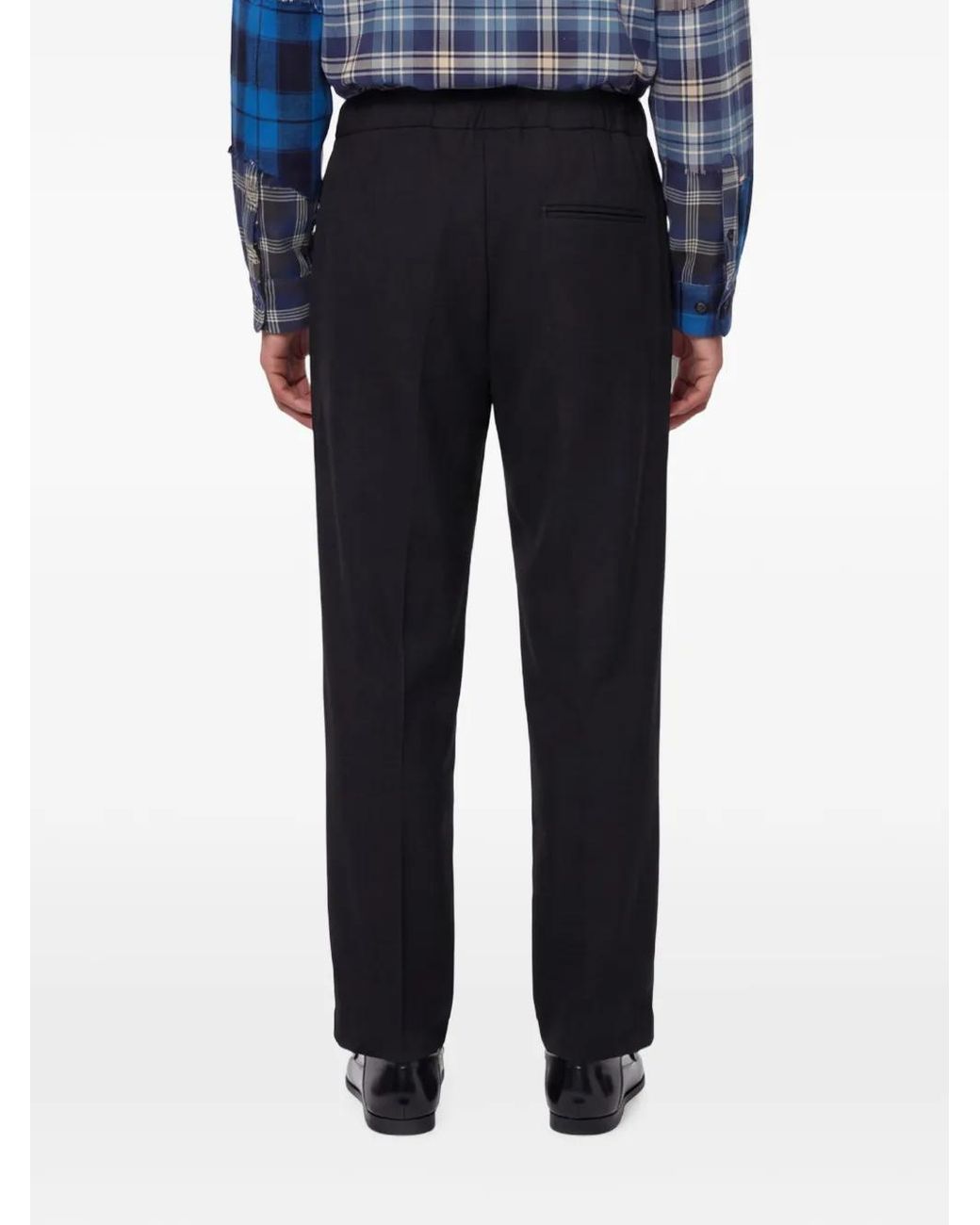 Costumein Black Pantalon Droit À Plis Marqués for men