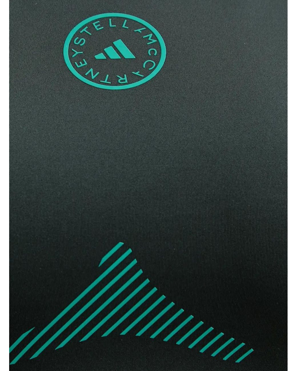 Adidas By Stella McCartney Green Logo-Detail Top