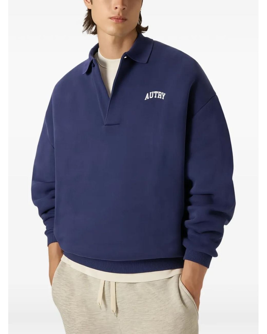 Autry Sweater Met Logoprint in het Blue voor heren