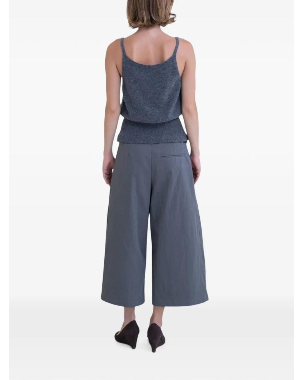 Belle Anna Blue Terrace Cashmere-Blend Top