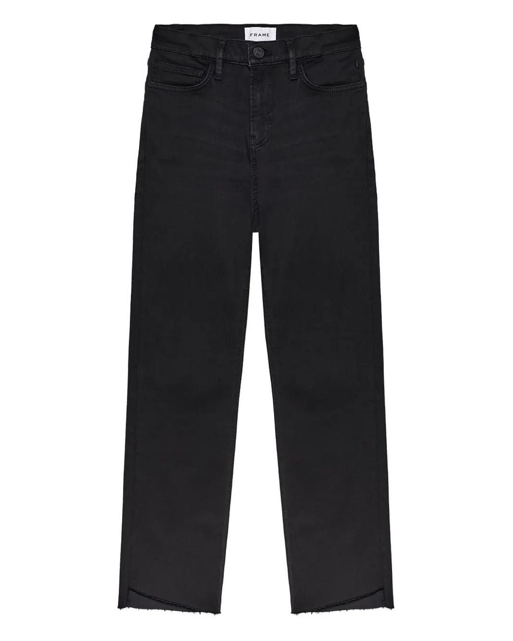 FRAME Blue Frayed-Hem Jeans