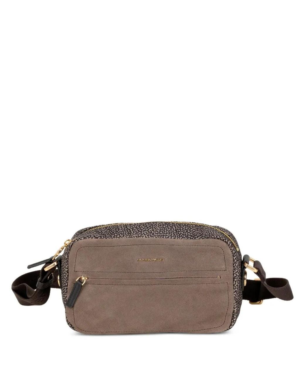 Borbonese Brown O.P. Umhängetasche Mit Print
