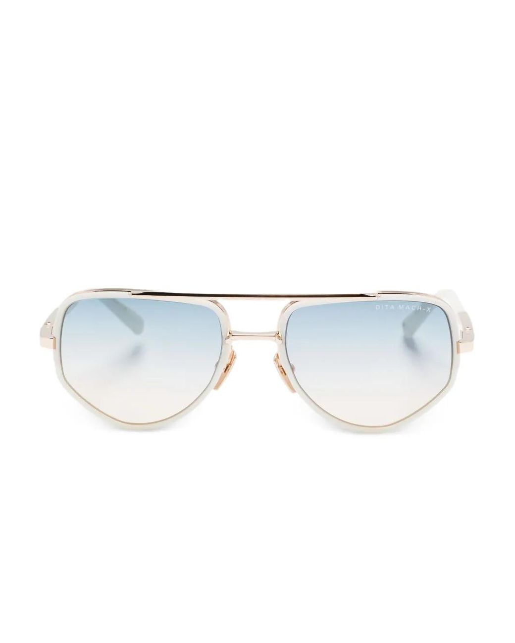 Dita Eyewear Blue Mach-X Geometric-Frame Sunglasses