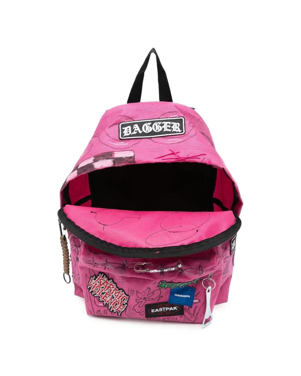 DAGGER Pink X Eastpack Patch-Detail Graffiti-Print Backpack for men