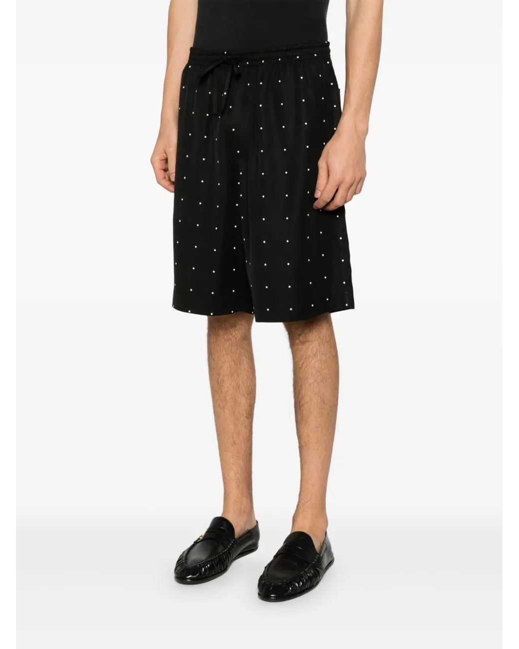 Rohe Black Polka-Dot Shorts for men