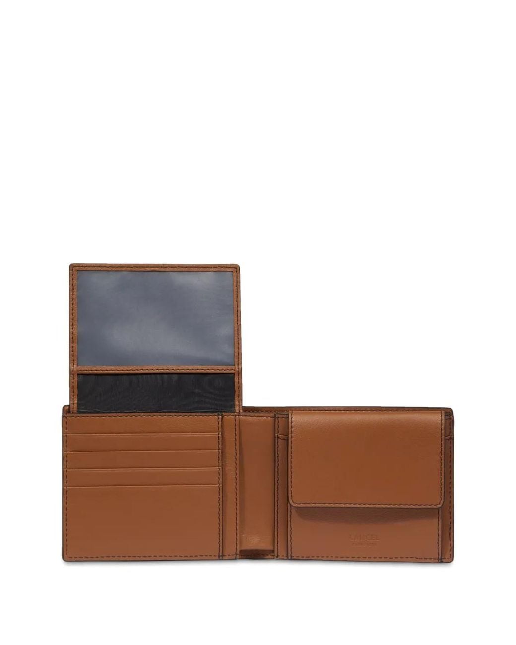 Lancel Brown 8Cc Bi-Fold Leather Wallet for men