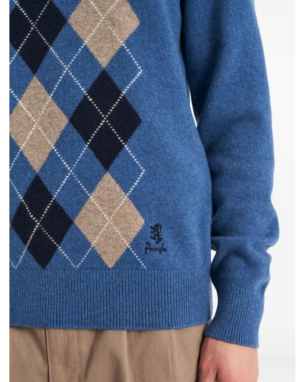 Pringle of Scotland Pullover mit Argyle-Muster in Blue für Herren