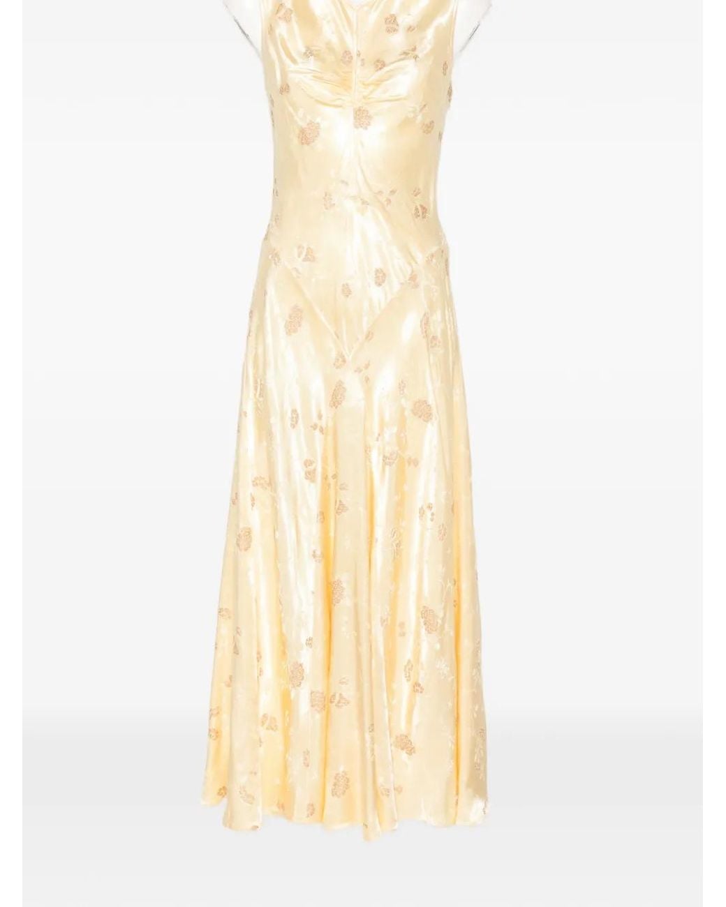 Doen Metallic Floral-Jacquard Sleeveless Maxi Dress