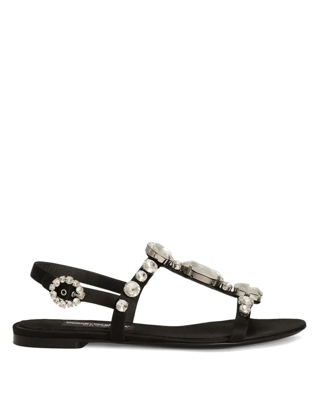 Dolce & Gabbana Multicolor Crystal Embellished Sandals For