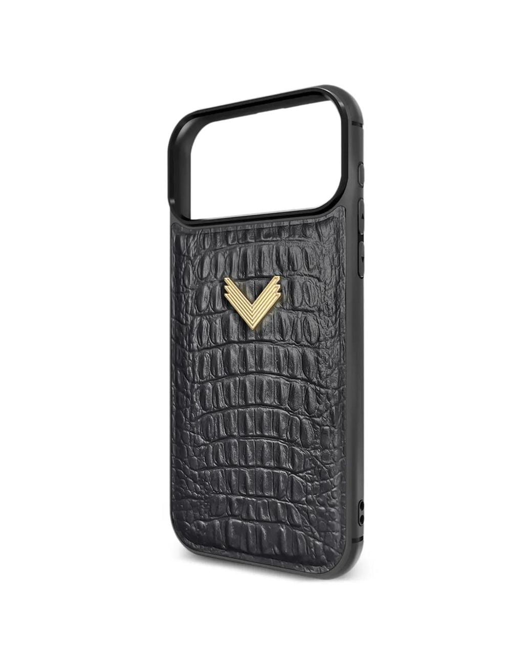 Velante Gray Alligator-Effect Leather Iphone 18 Pro Max Case