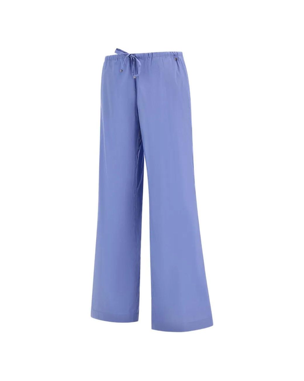 Herno Blue Drawstring-Waist Poplin Trousers